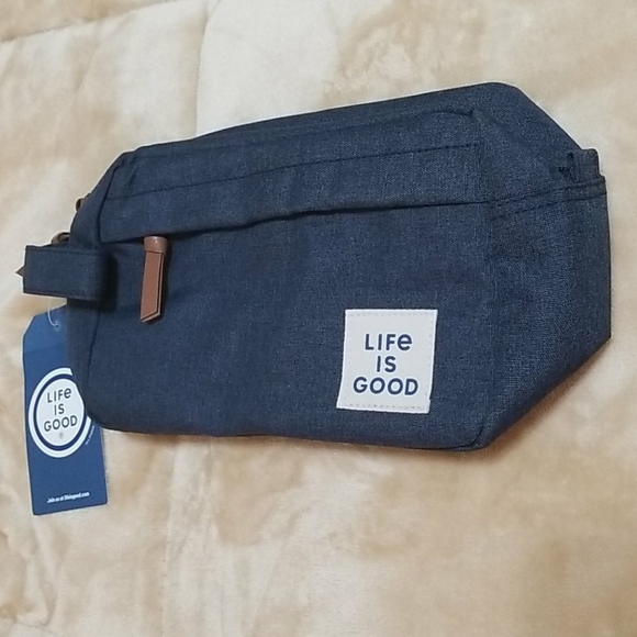 Life Is Good Blue Dopp Kit Toiletry travel bag - Picture 7 of 8